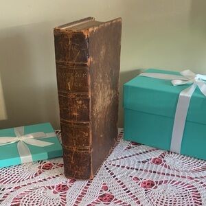 Antique 1840 Leather-Bound rare Tiffany & co published Bible rare! Volume 1